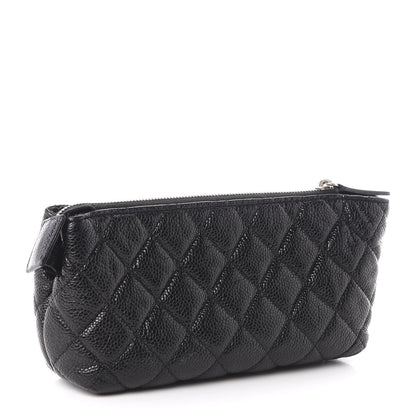Chanel Caviar Quilted Cosmetic Case Black 3 of 9