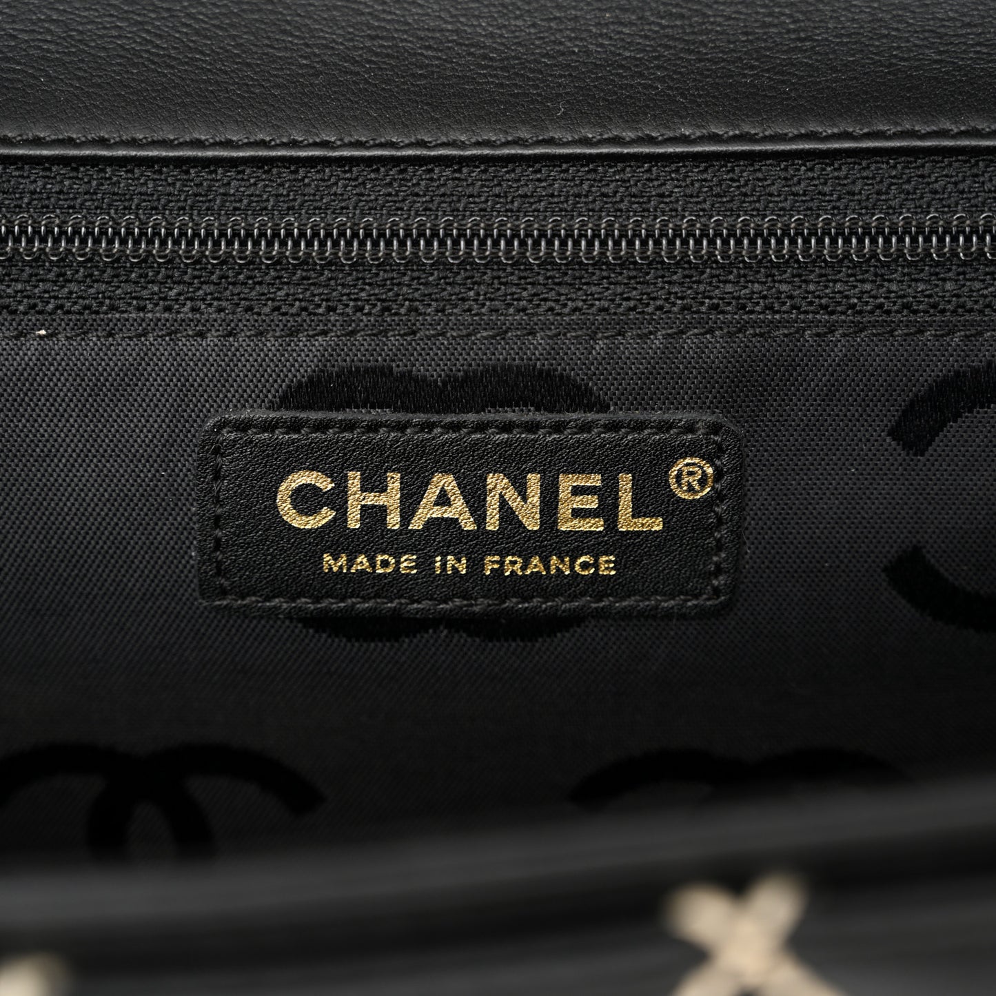 Calfskin Quilted Wild Stitch Flap Black