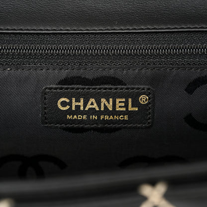 Chanel Calfskin Quilted Wild Stitch Flap Black 6 of 13