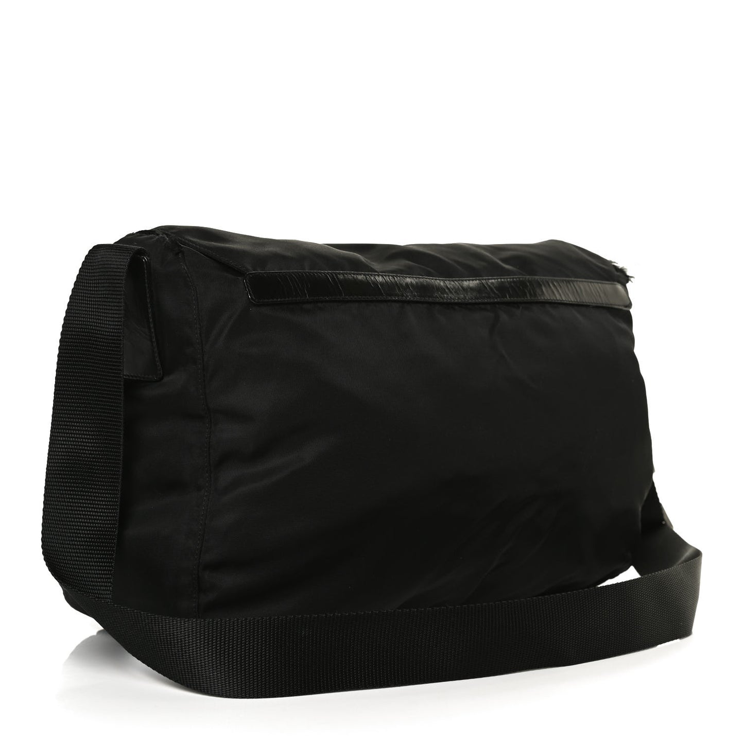 Nylon Vela Messenger Bag Black