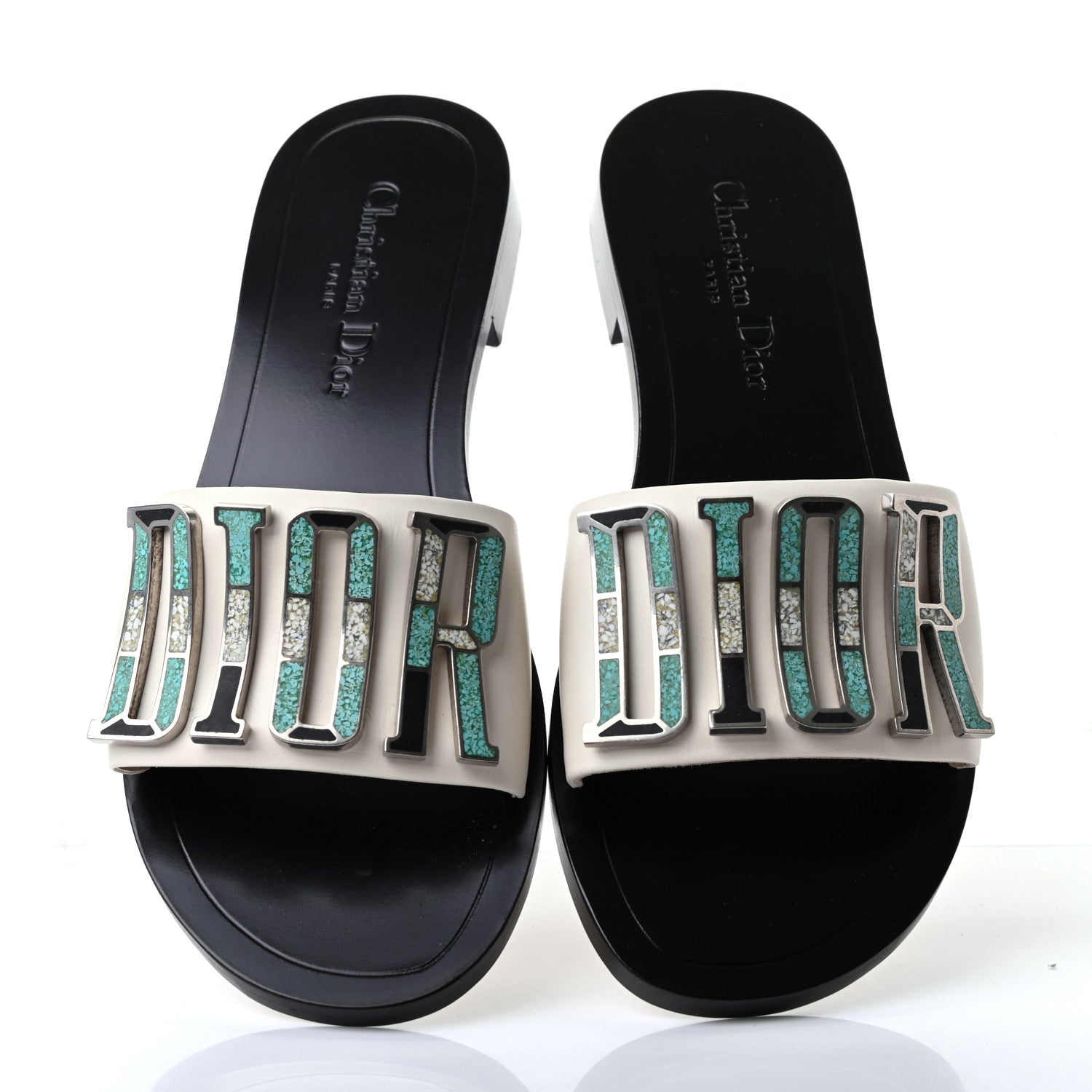Christian Dior Calfskin Dio(r)evolution 10mm Slide Sandals 38 Off White 6 of 9