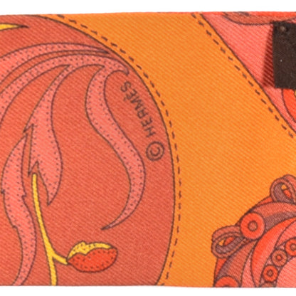 Hermes Silk Festival des Amazones Twilly Orange Vermilion Golden Yellow 3 of 4