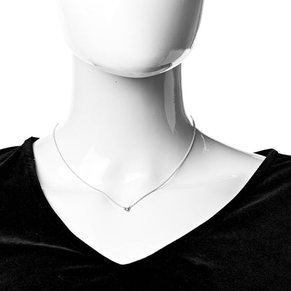 Tiffany Sterling Silver Diamond .05ct Elsa Peretti Diamonds by the Yard Pendant Necklace 2 of 6