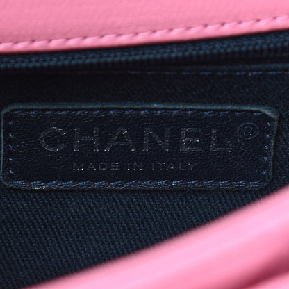 Chanel Shiny Goatskin Quilted Small Double Carry Waist Chain Flap Pink 6 of 10