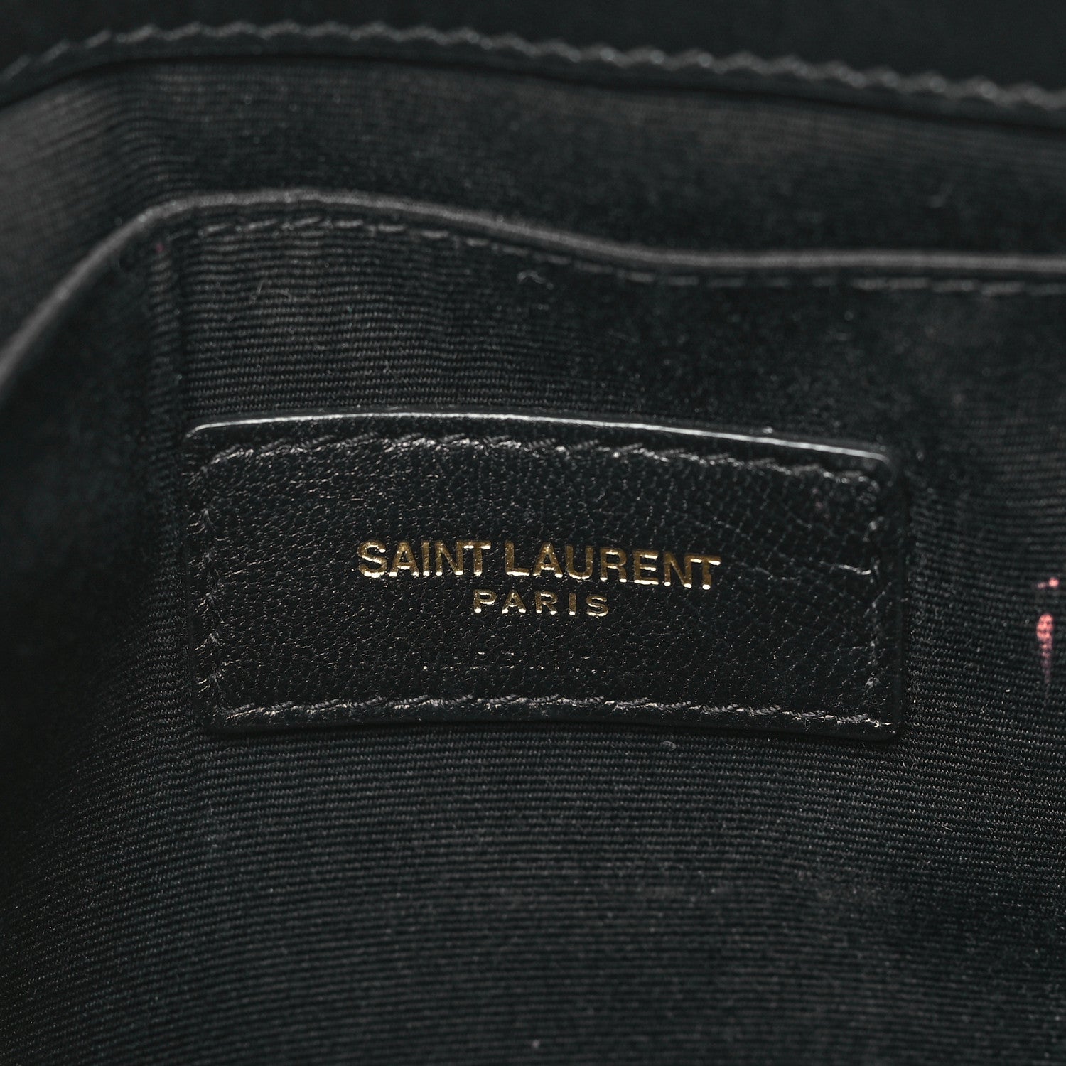 Saint Laurent Calfskin Matelasse Chevron Monogram A5 Wristlet Black 6 of 11