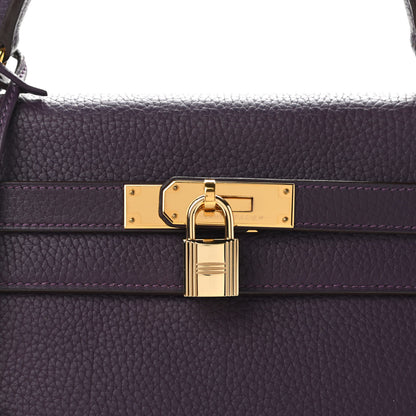 Hermes Taurillon Clemence Kelly Retourne 32 Raisin 7 of 10