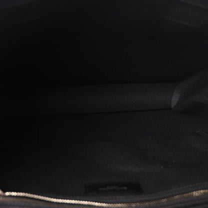 Saint Laurent Linen Calfskin Rive Gauche North South Tote Grey 5 of 9