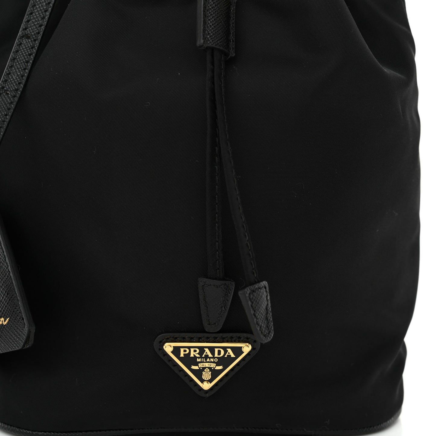 Re-Nylon Saffiano Mini Re-Edition 1978 Bucket Bag Black