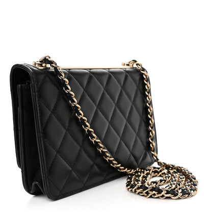 Chanel Lambskin Quilted Trendy CC Wallet On Chain WOC Black 3 of 14