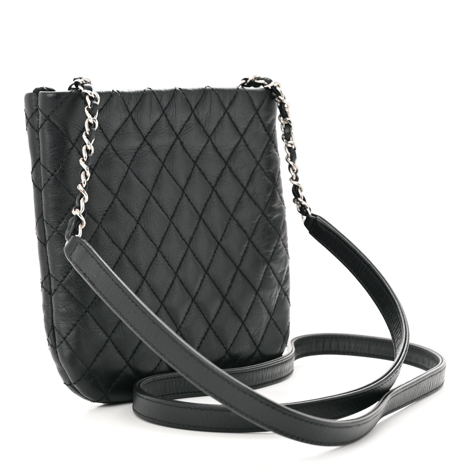 Chanel Aged Calfskin Quilted Crossbody Bag Black 3 of 10