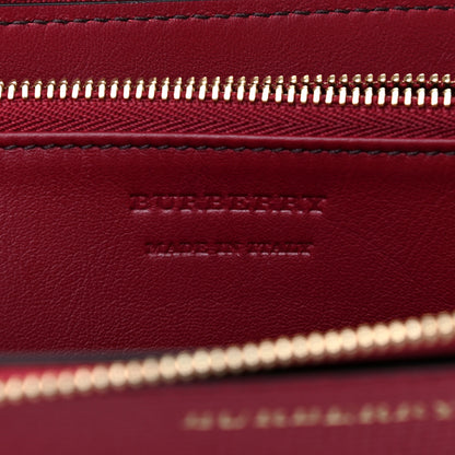 Burberry Grainy Calfskin House Check Elmore Zip Around Wallet Russet Red 5 of 6