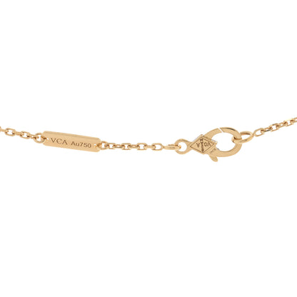 Van Cleef & Arpels 18K Yellow Gold Mother of Pearl Vintage Alhambra Pendant Necklace 4 of 5