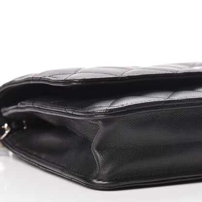 Chanel Lambskin Quilted Wallet On Chain WOC Black 5 of 12