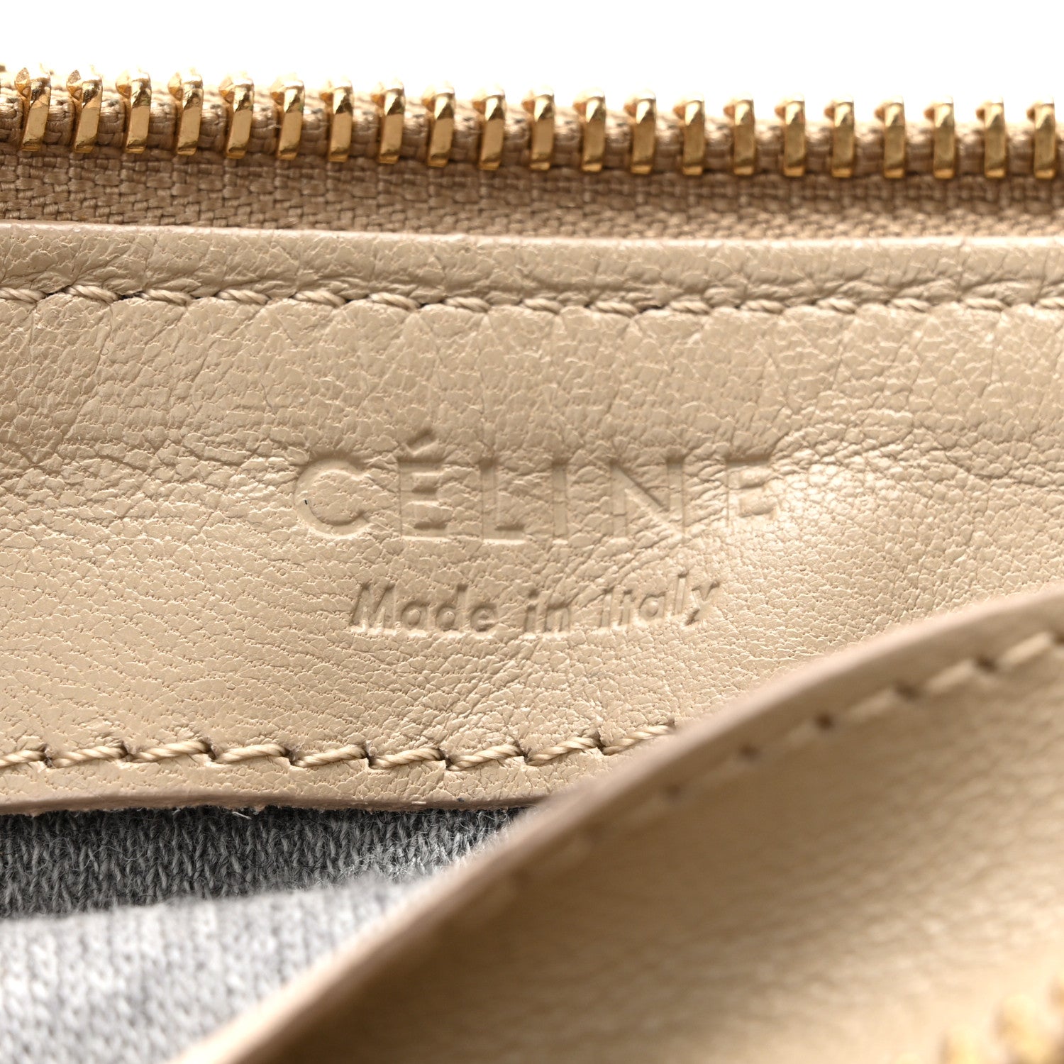 Celine Liege Calfskin Large Trio Crossbody Bag Taupe 10 of 13