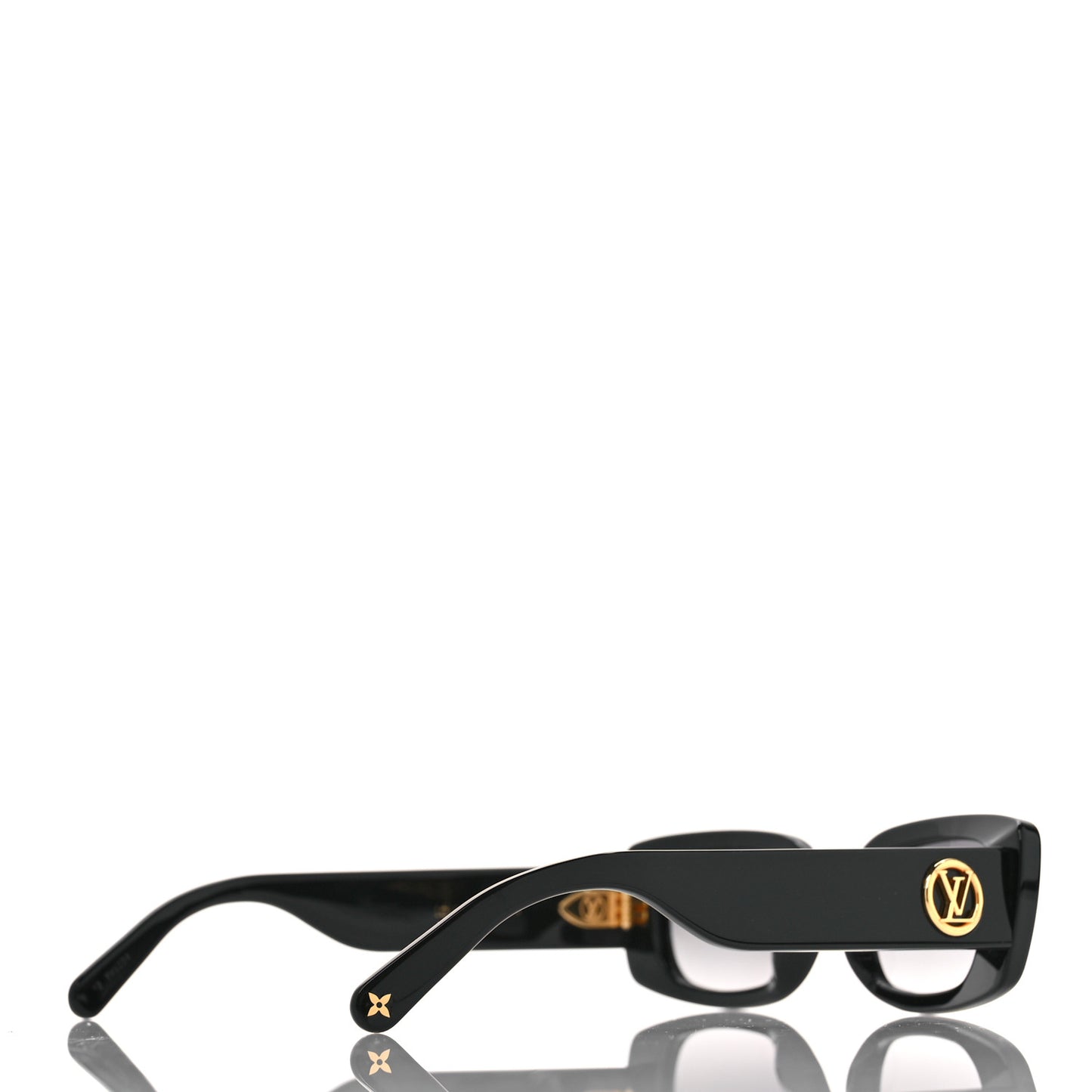 Acetate LV Circle Cat Eye Sunglasses Z2109W Black