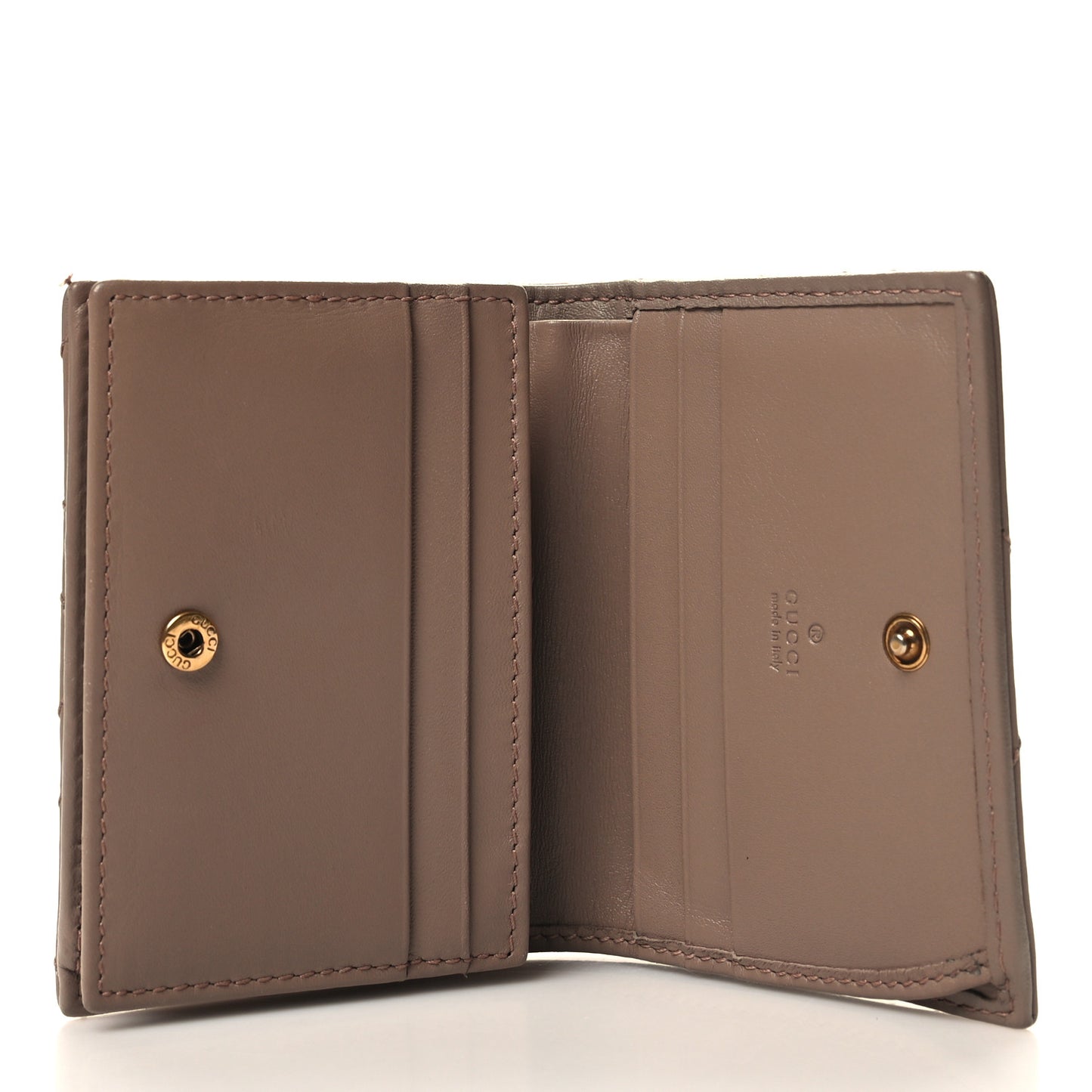 Calfskin Matelasse GG Marmont Card Case Porcelain Rose