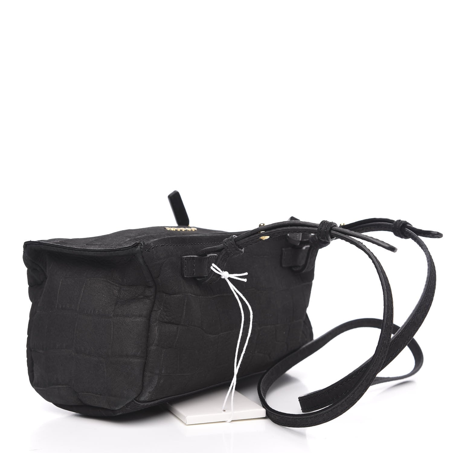 Givenchy Calfskin Crocodile Embossed Mini Pandora Black 3 of 11