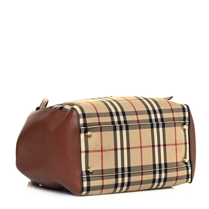 Burberry House Check Small Canterbury Tote Dark Tan 3 of 12