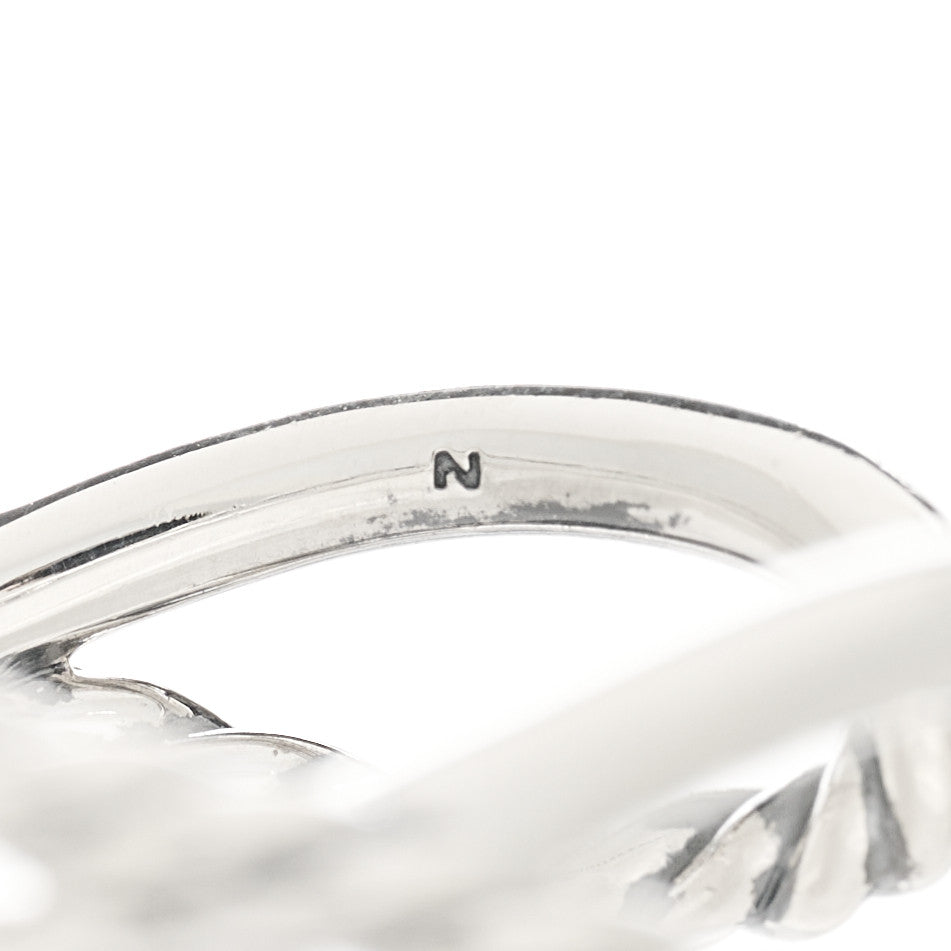 Sterling Silver Crossover Cable Hoop Earrings