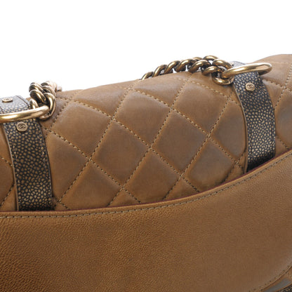 Chanel Iridescent Calfskin Back To School Messenger Flap Dark Gold 8 of 9