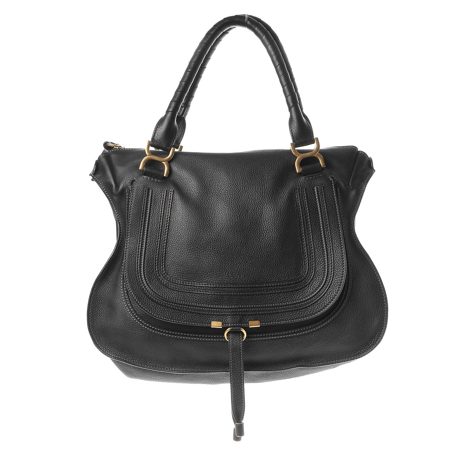 Chloe Calfskin Large Marcie Satchel Black 1 of 7
