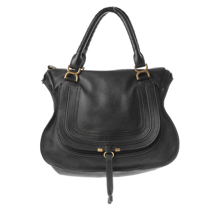 Chloe Calfskin Large Marcie Satchel Black 1 of 7