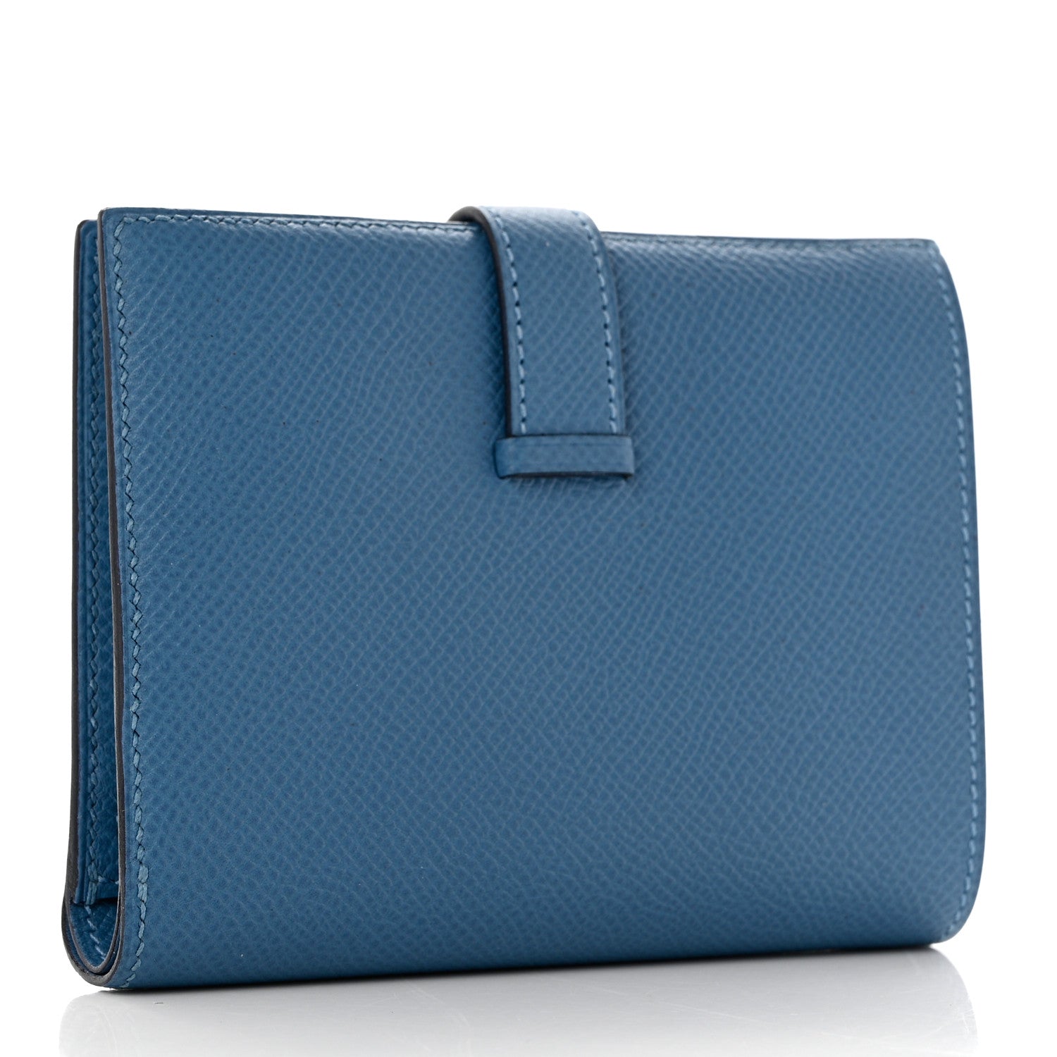 Hermes Epsom Bearn Compact Wallet Bleu Azur 3 of 8