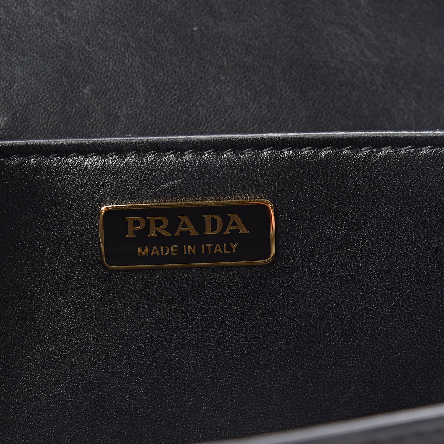 Prada Velvet City Calfskin Leopard Print Cahier Bag Ocra Black 6 of 9