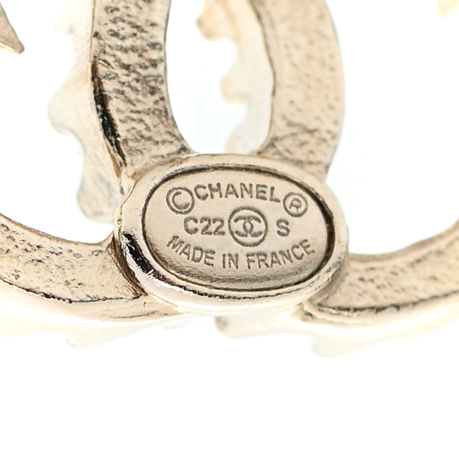 Chanel Crystal CC Starfall Earrings Gold 4 of 5