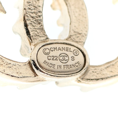 Chanel Crystal CC Starfall Earrings Gold 4 of 5