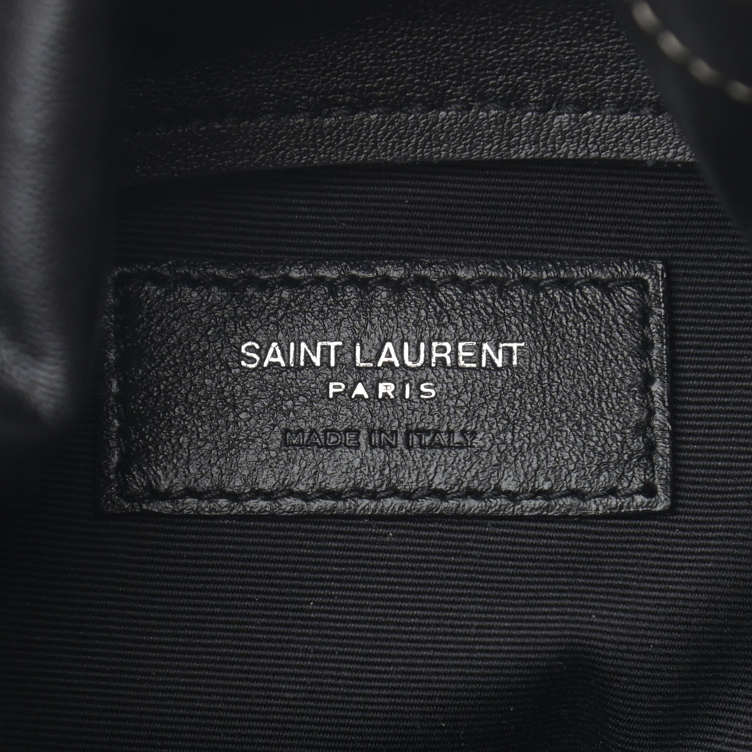 Saint Laurent Smooth Calfskin Studded Small Bahia Drawstring Bucket Bag Black Multicolor 6 of 10
