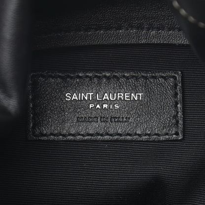 Saint Laurent Smooth Calfskin Studded Small Bahia Drawstring Bucket Bag Black Multicolor 6 of 10