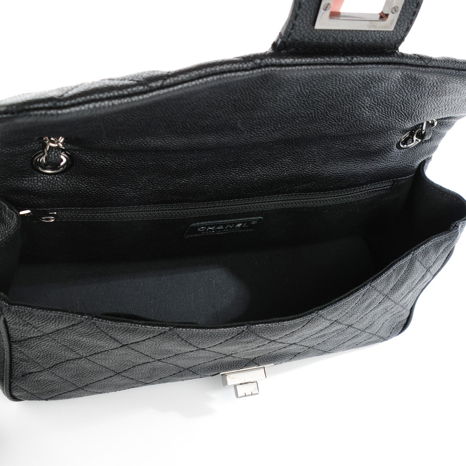 Chanel Caviar Quilted Jumbo Mademoiselle Flap Black 5 of 8