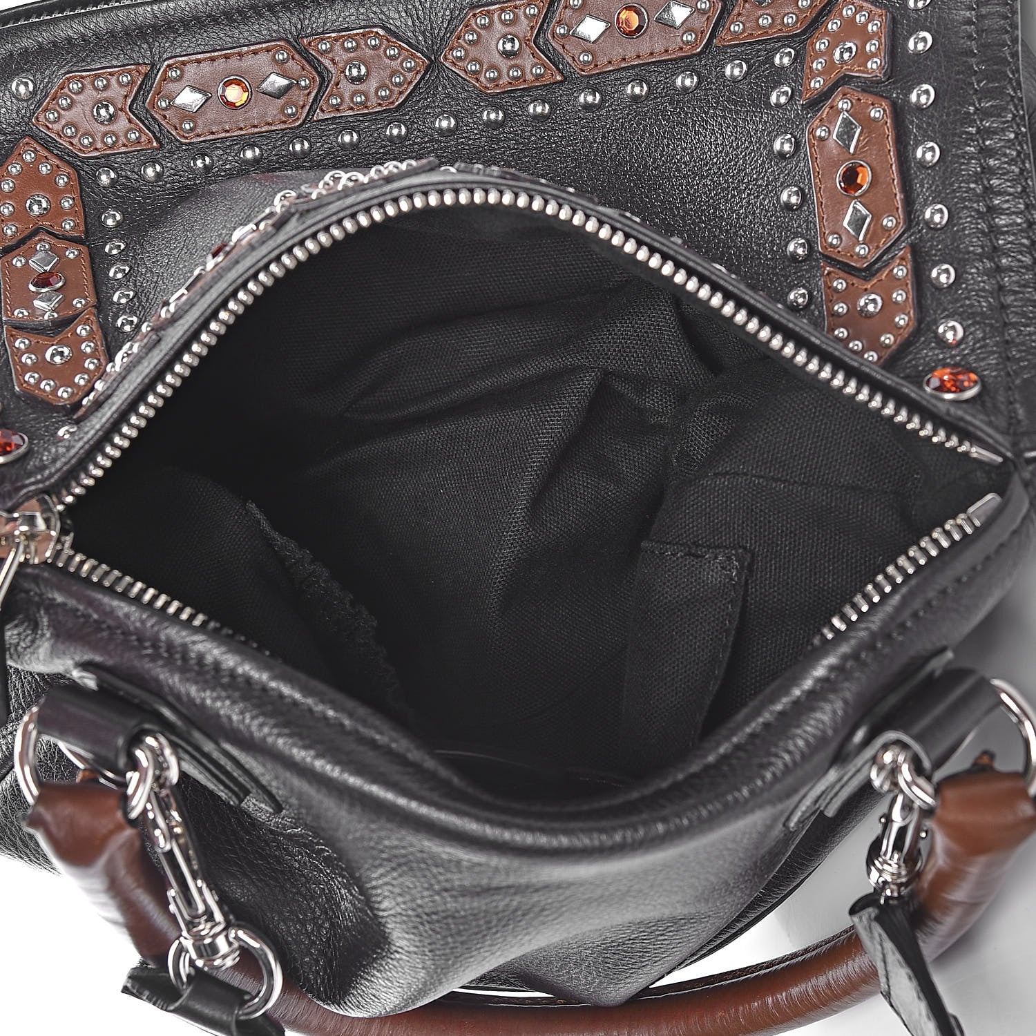 Givenchy Calfskin Small Studded Pandora Black Brown 6 of 10