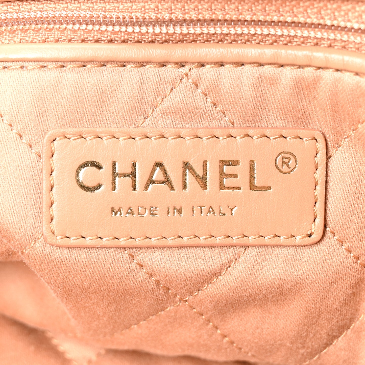 Shiny Calfskin Quilted Large Chanel 22 Brown