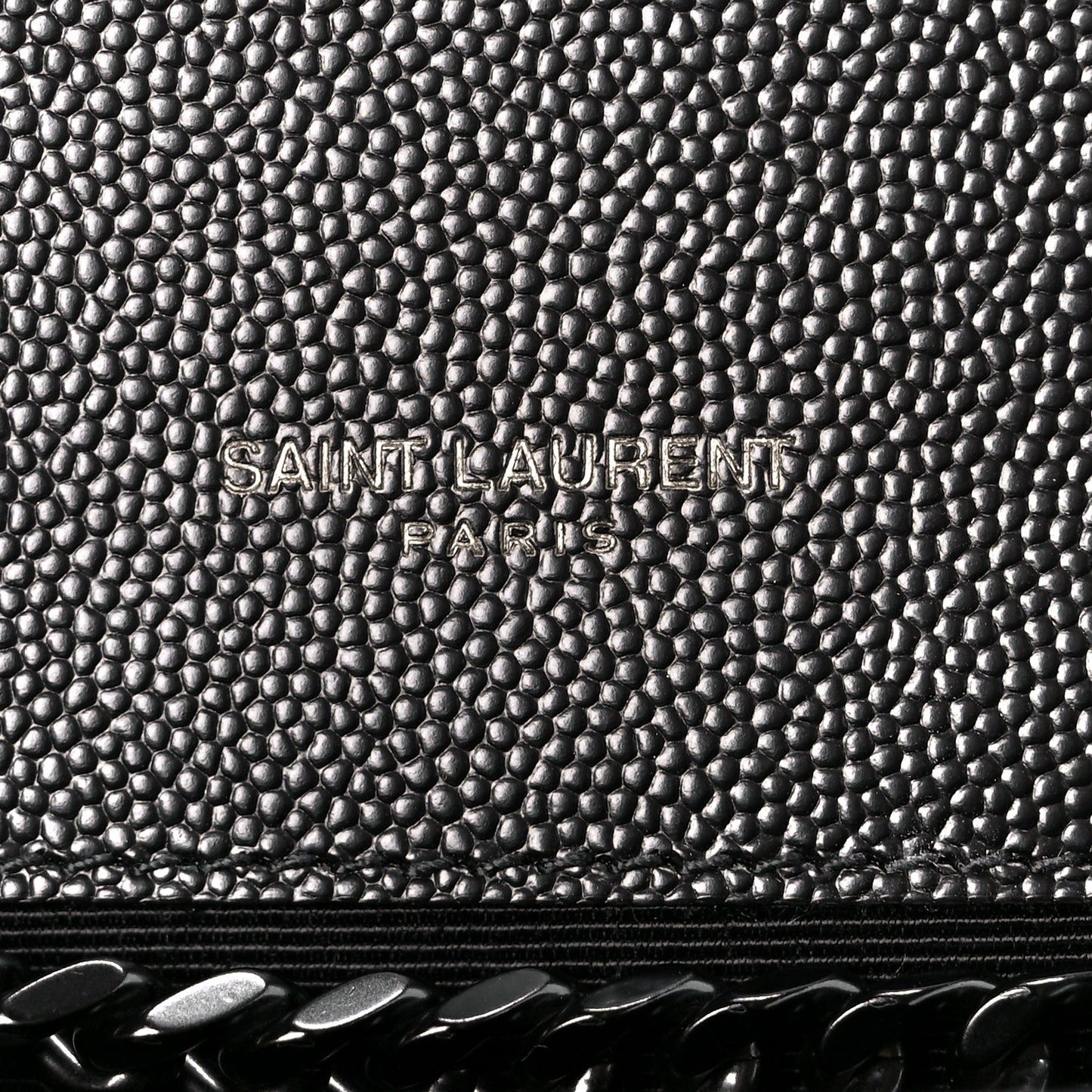 Grain De Poudre Medium Classic Monogram Monochrome Kate Satchel Black