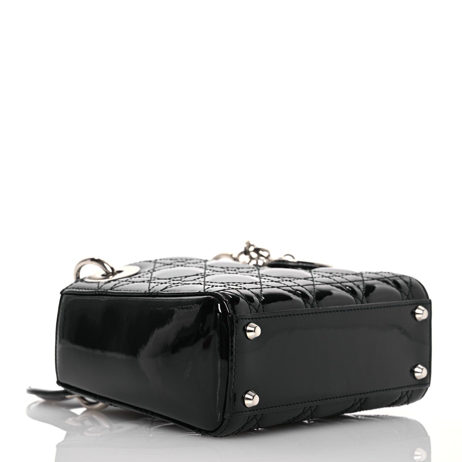 Christian Dior Patent Cannage Mini Lady Dior Black 4 of 13