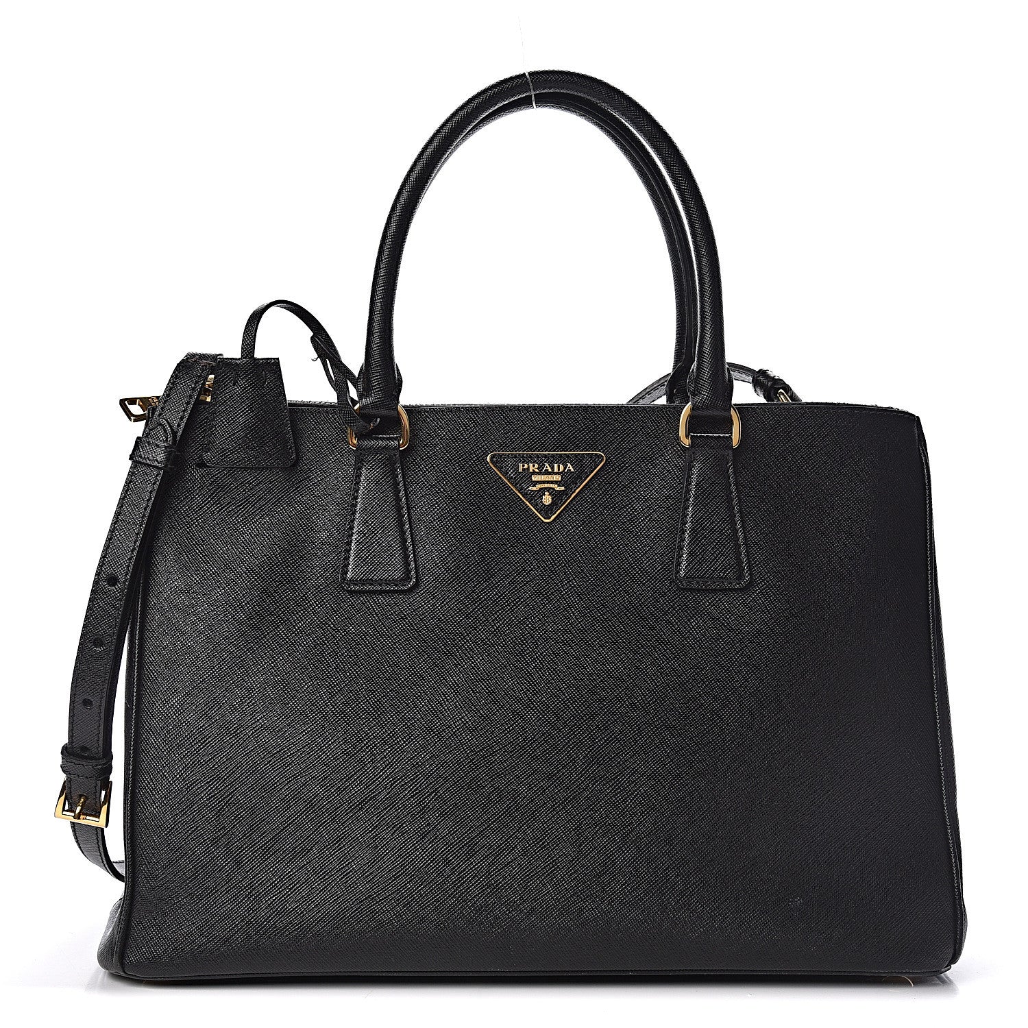 Prada Saffiano Medium Galleria Double Zip Tote Black 1 of 19