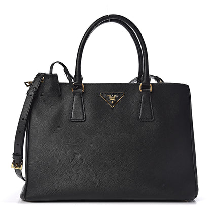 Prada Saffiano Medium Galleria Double Zip Tote Black 1 of 19