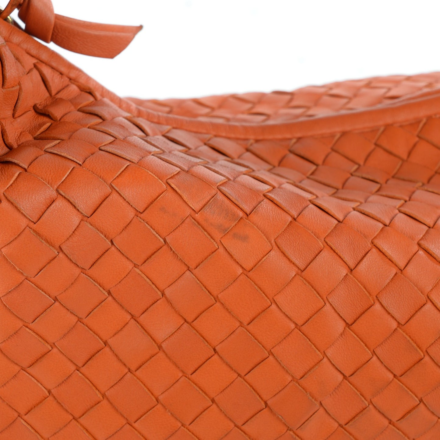 Nappa Intrecciato Large Veneta Hobo Burnt Orange