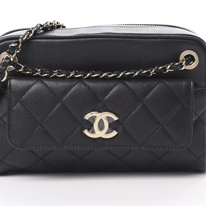 Chanel Caviar Quilted Small In & Out Camera Case Black 8 of 11
