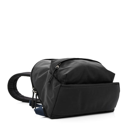 Balenciaga Sport Nylon Logo Embroidered S Wheel Backpack Black White 4 of 10