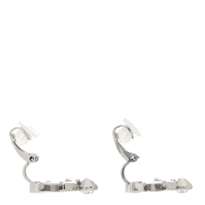 Chanel Crystal CC Earrings Silver 3 of 5