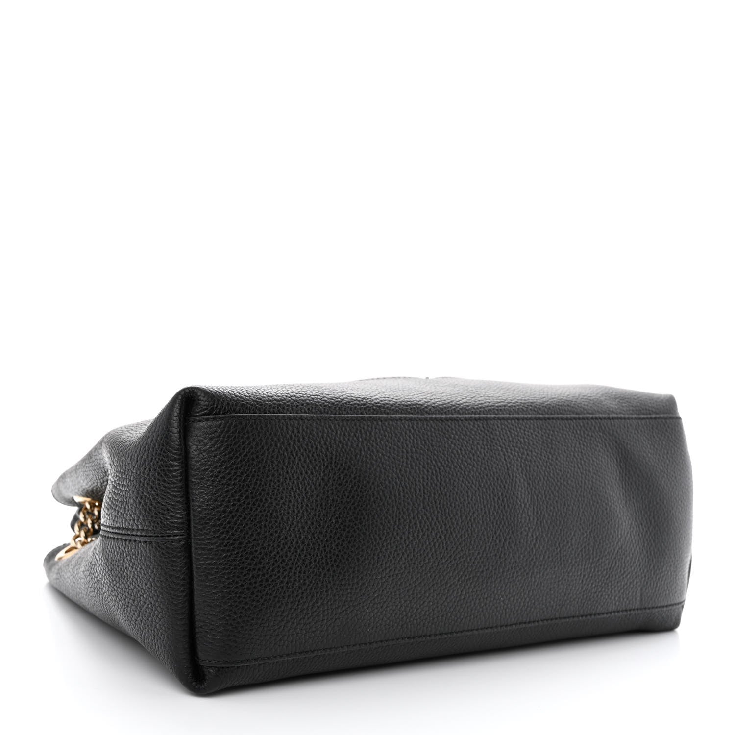 Gucci Pebbled Calfskin Medium Soho Chain Shoulder Bag Black 4 of 10