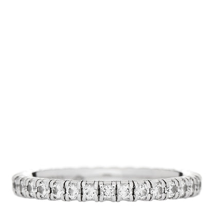 Cartier 18K White Gold Diamond 2mm Etincelle de Cartier Wedding Band Ring 46 3.75 3 of 5