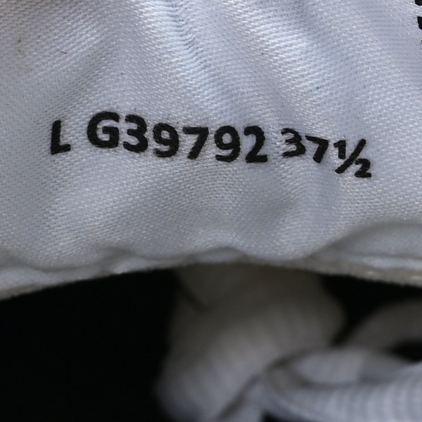 Fabric Laminated Calfskin Stretch CC Sneakers 36.5 White Silver
