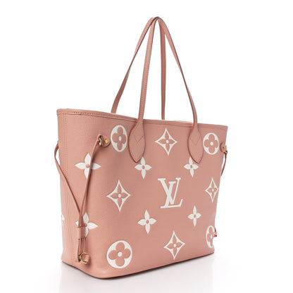 Louis Vuitton Empreinte Monogram Giant Neverfull MM Trianon Pink Cream 3 of 8