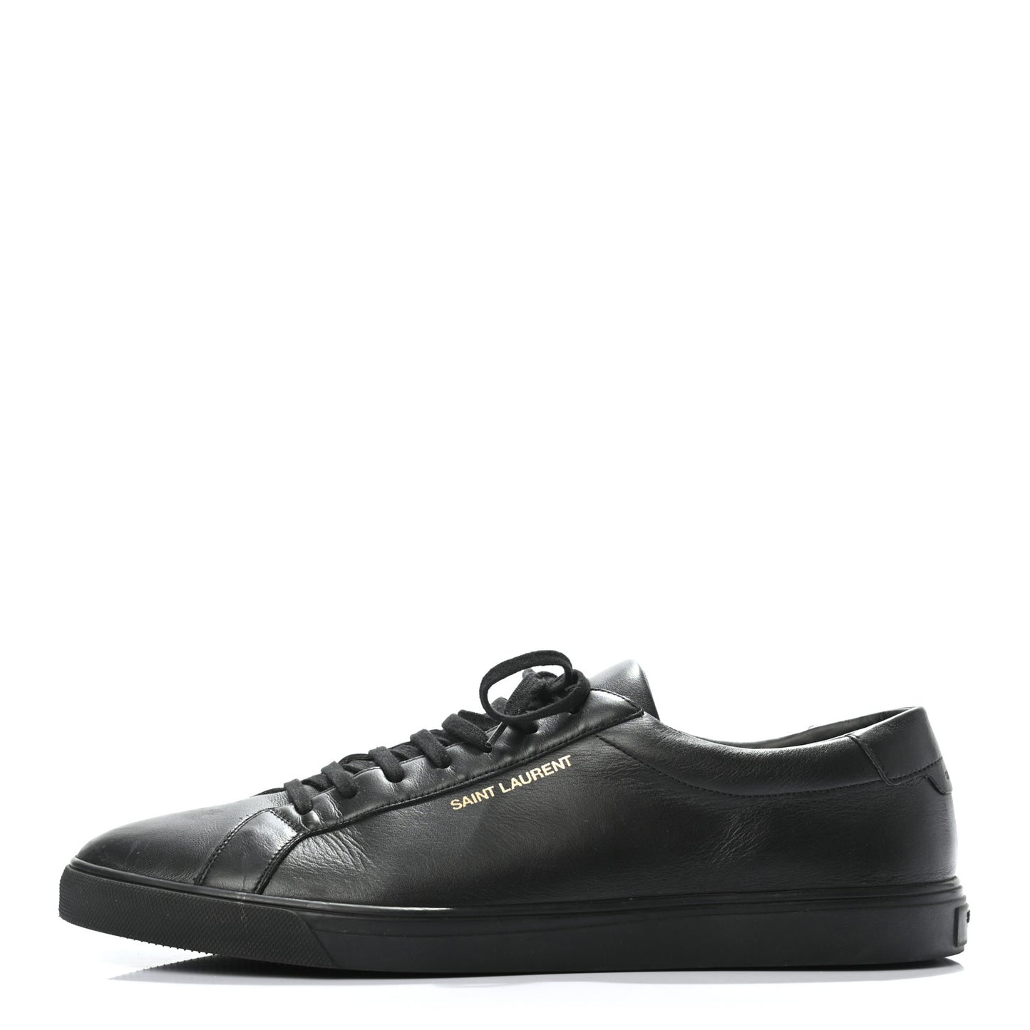 Calfskin Mens Andy Low Top Sneakers 47 Black