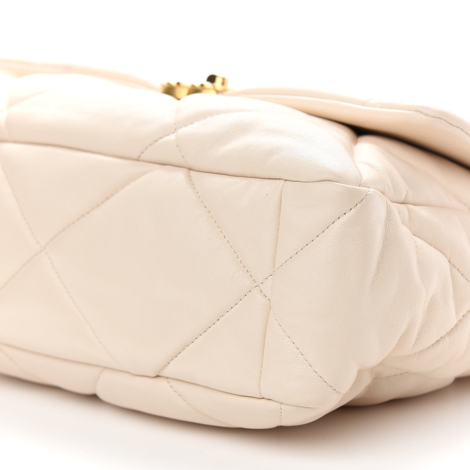 Chanel Lambskin Quilted Large Chanel 19 Flap Beige 9 of 11