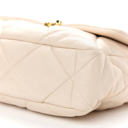 Chanel Lambskin Quilted Large Chanel 19 Flap Beige 9 of 11